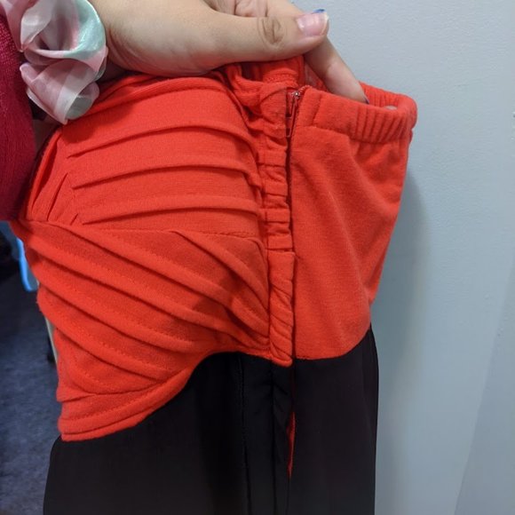 Guess Red Black Strapless High Low Evening Prom Formal Dress - Picture 7 of 8